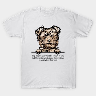 Dogs may not understand the concept of time,  but they certainly understand the importance of living fully in the present T-Shirt